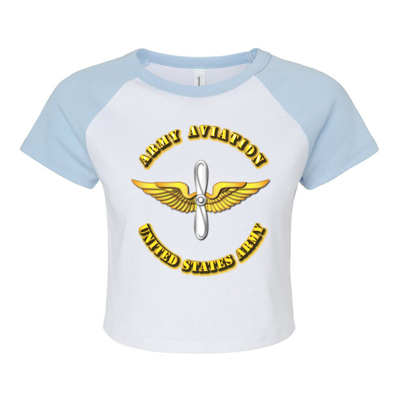 Army Army Aviation Raglan Crop Top by moonlight2270 | Artistshot