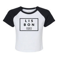 Portugal Capital Coordinates   Lisbon T Shirt Raglan Crop Top | Artistshot