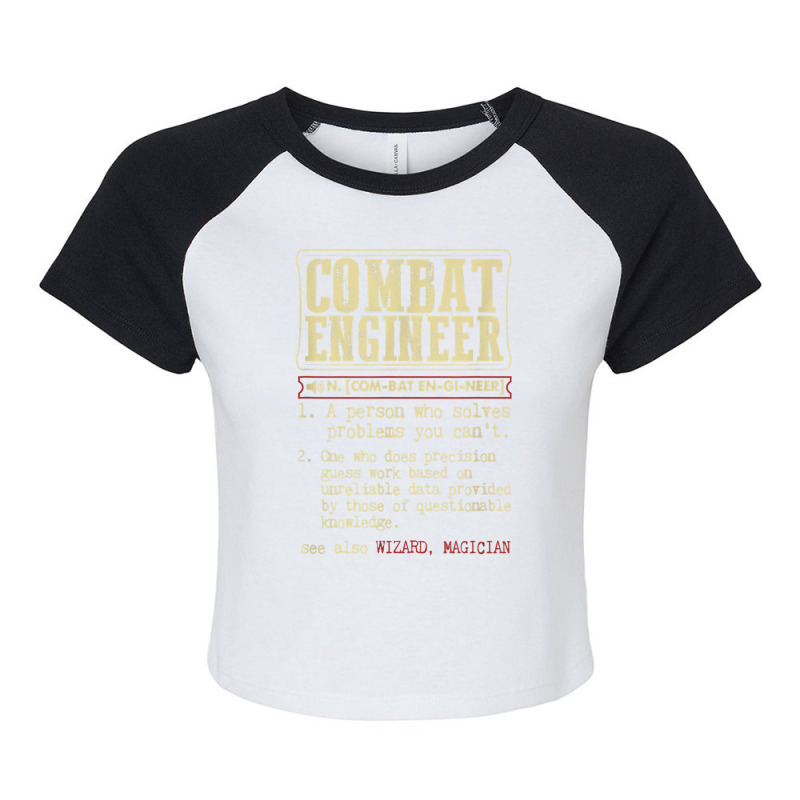 Combat Engineer Dictionary Term Raglan Crop Top by Hoang95 | Artistshot