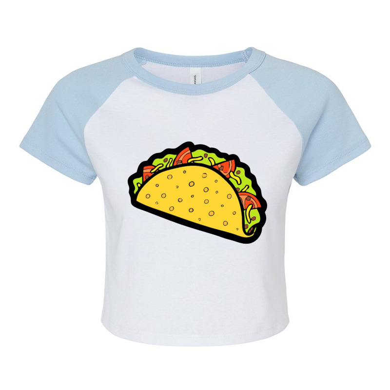 It's Taco Time! In Pink! Raglan Crop Top by tommydevoidy | Artistshot