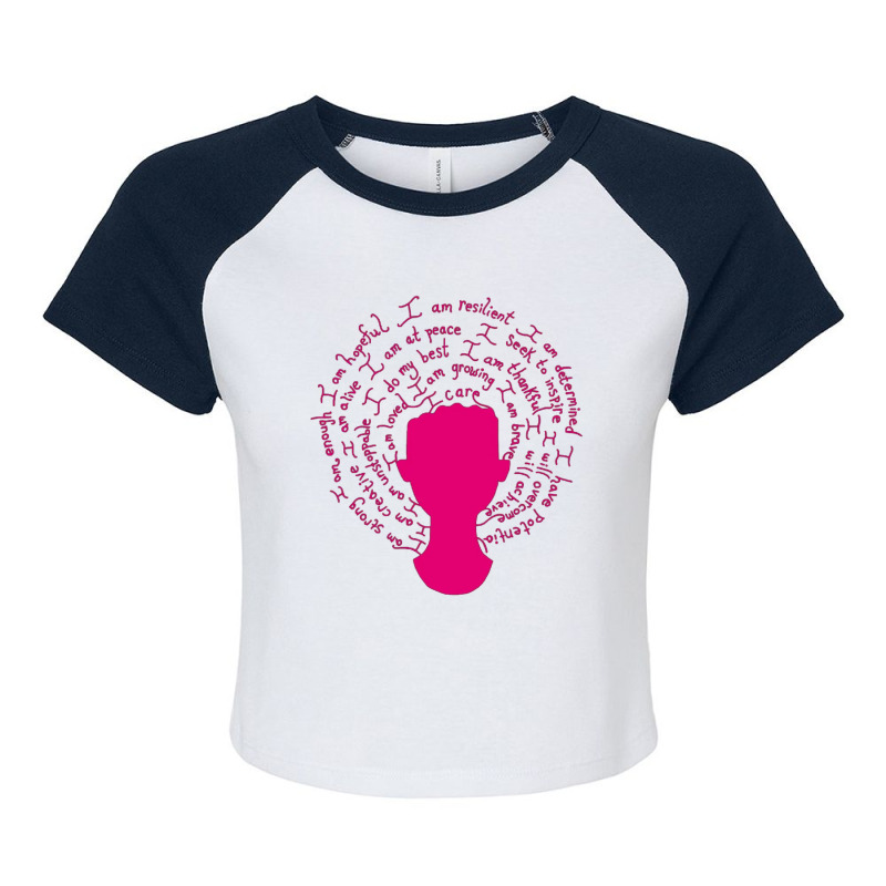 Self Care Matters Magenta Silhouette Raglan Crop Top by VictorCruz | Artistshot