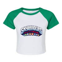 Retro Skylanders Mutation Raglan Crop Top | Artistshot