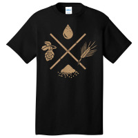 Water, Barley, Yeast, Hops  Beer Homebrew T Shirt Basic T-shirt | Artistshot