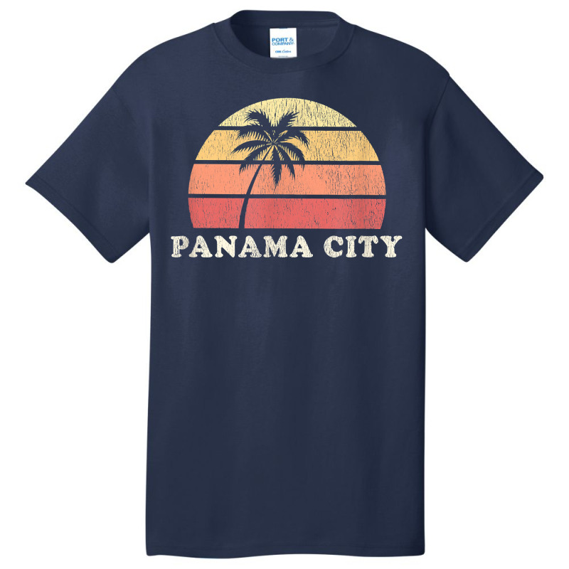 Panama City Beach Fl Vintage 70s Retro Throwback Design T Shirt Basic T-shirt by ebertfran1985 | Artistshot