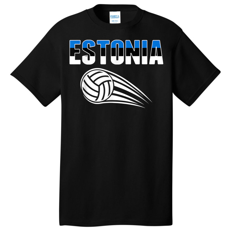 Estonia Volleyball Lovers Jersey   Estonian Flag Sport Fans T Shirt Basic T-shirt | Artistshot