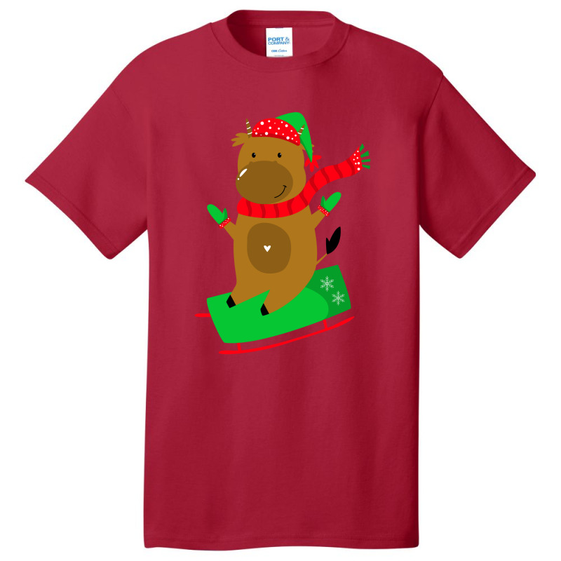 Deer Santa Basic T-shirt by KimberlyKeiza | Artistshot