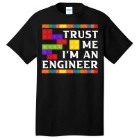 Engineer Children Kids Toy Big Building Blocks Build Builder T Shirt Basic T-shirt | Artistshot