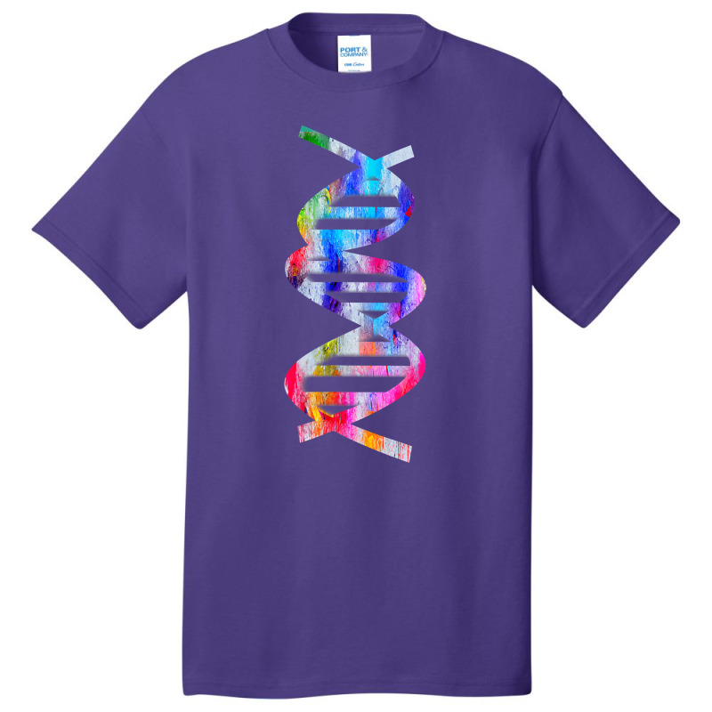 Major And Minor Grooves Dna Double Helix Watercolor Art T Shirt Basic T-shirt by AakritiRosek1997 | Artistshot