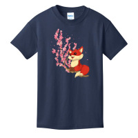 Forest Animal Lover Sakura Cherry Blossom Wildlife Fox T Shirt Basic Youth T-shirt | Artistshot