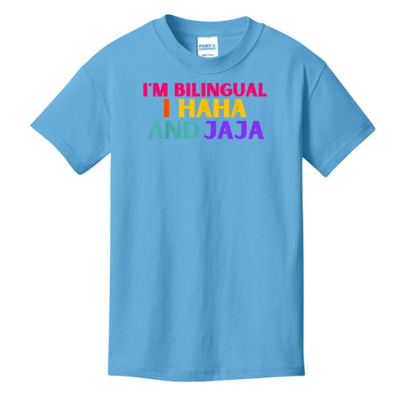 Im Bilingual I Haha And Jaja Funny Spanish Spanglish Teacher T Shirt Basic Youth T-shirt by KretschmerBridge | Artistshot