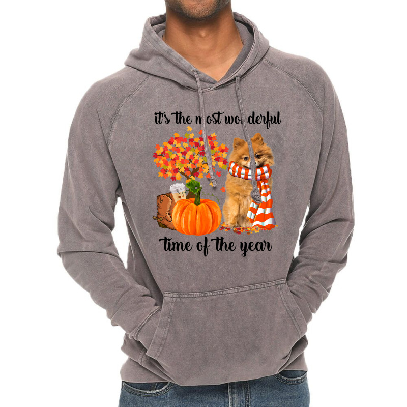 Its The Most Wonderful Time Of The Year Pomeranian Vintage Hoodie by KaleiaPeckham | Artistshot