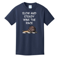 Snail Slow And Steady Wins The Race Funny Humorous T Shirt Basic Youth T-shirt | Artistshot