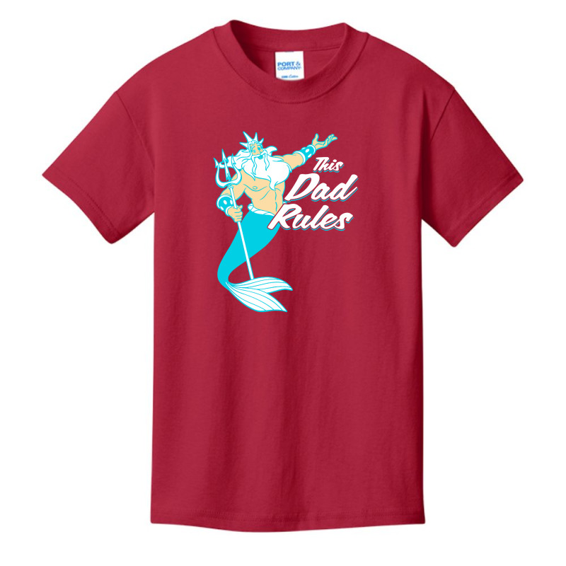 Mermaid King Triton Basic Youth T-shirt by Atayax | Artistshot