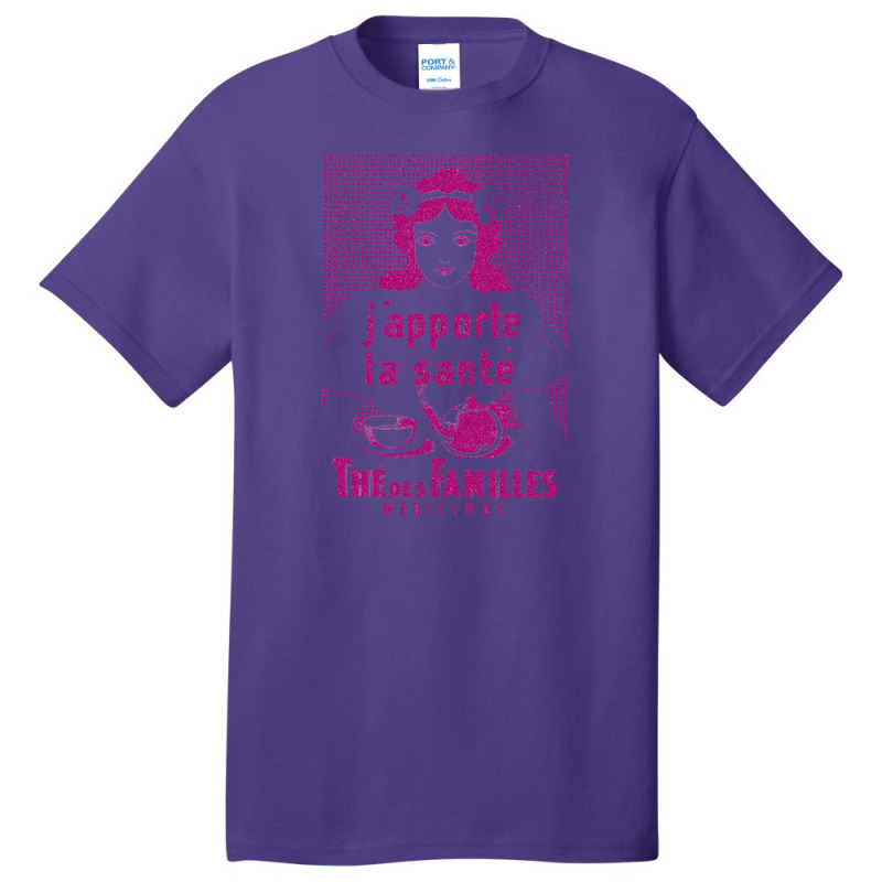 Thé Des Familles Vintage French Tea Ad Design Basic T-shirt | Artistshot