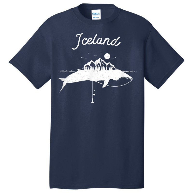 Vintage Iceland Shirt With Humpback Whale Basic T-shirt by ZaraeTrullinger | Artistshot