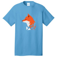 Diffuse Orange Fox Geometric Basic T-shirt | Artistshot