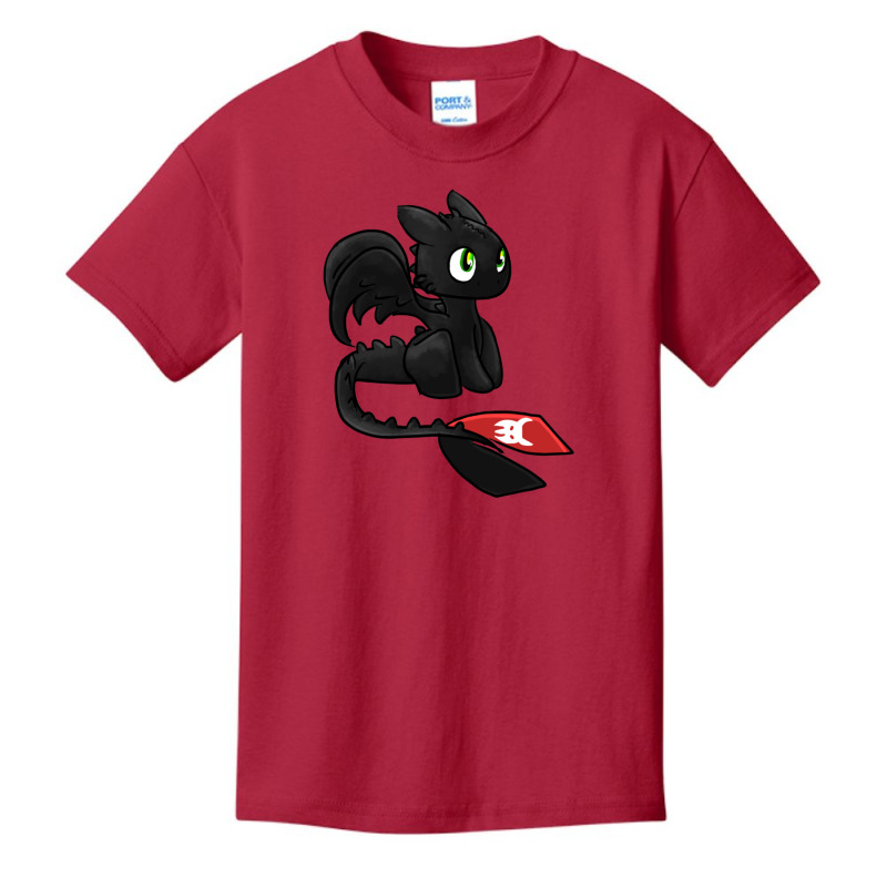 Red Tail Black Dragon Cute Basic Youth T-shirt | Artistshot