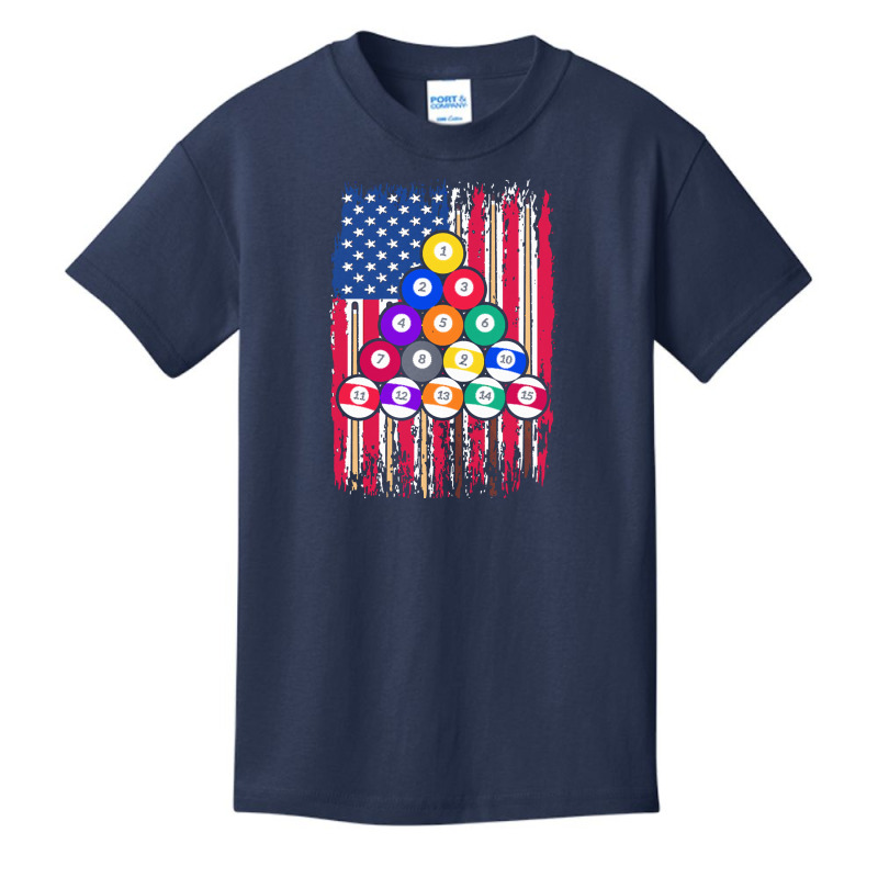 Billiard T  Shirt U S Flag Snooker Player American Pool Billiard T  Sh Basic Youth T-shirt | Artistshot