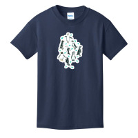 Luminescent Rainbow Jellyfish On Navy Blue 32839627 Basic Youth T-shirt | Artistshot