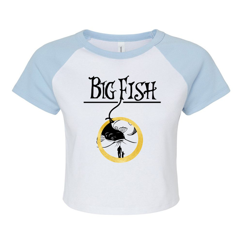 Big Fish Ring Lover Gifts Raglan Crop Top by ArtistKate | Artistshot