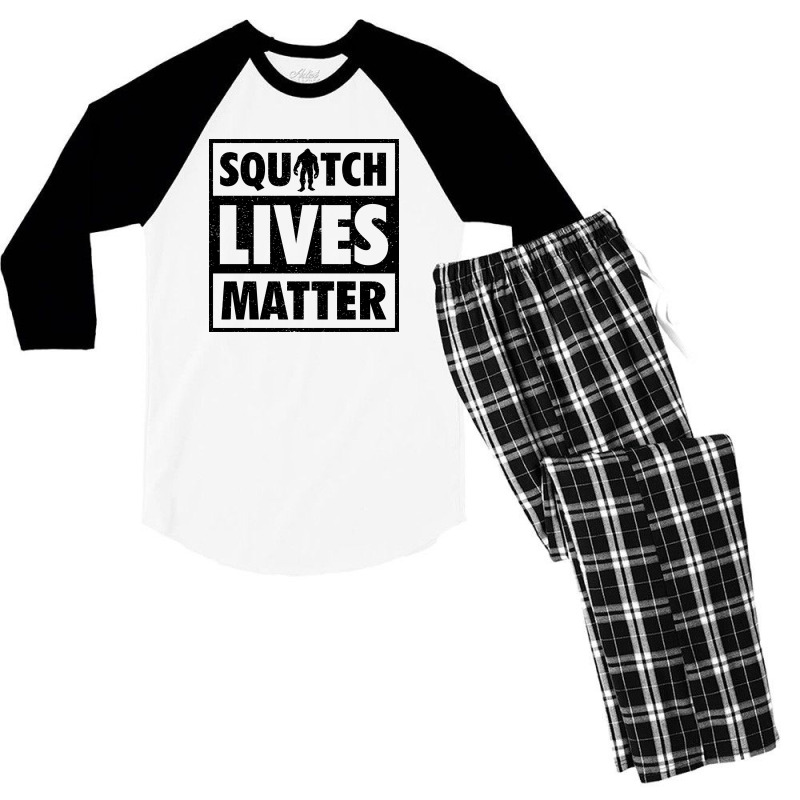 Squatch Lives Matter 2 B Men's 3/4 Sleeve Pajama Set | Artistshot