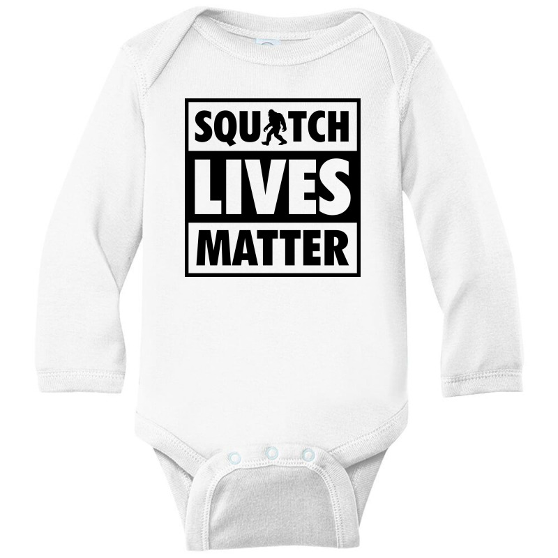 Squatch Lives Matter B Long Sleeve Baby Bodysuit by skottcie | Artistshot