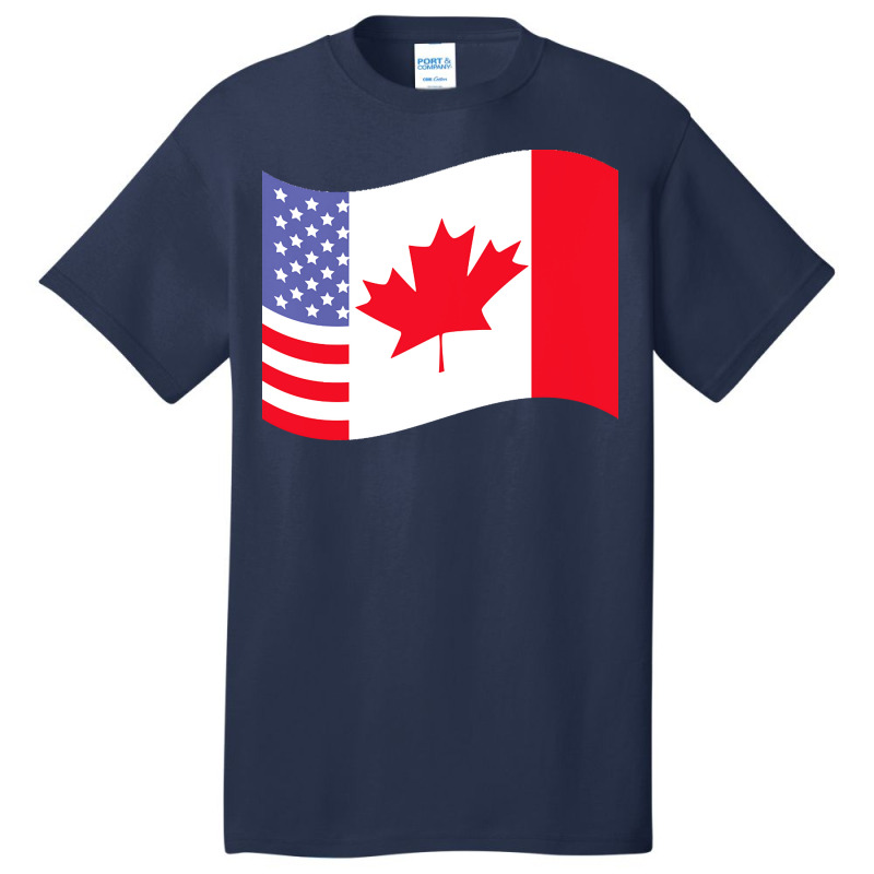 Canada T  Shirt Canada Flag U S A Flag American Canadian Friendship Ca Basic T-shirt | Artistshot