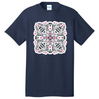 White Chalk Anemones On Blue 92315354 Basic T-shirt | Artistshot