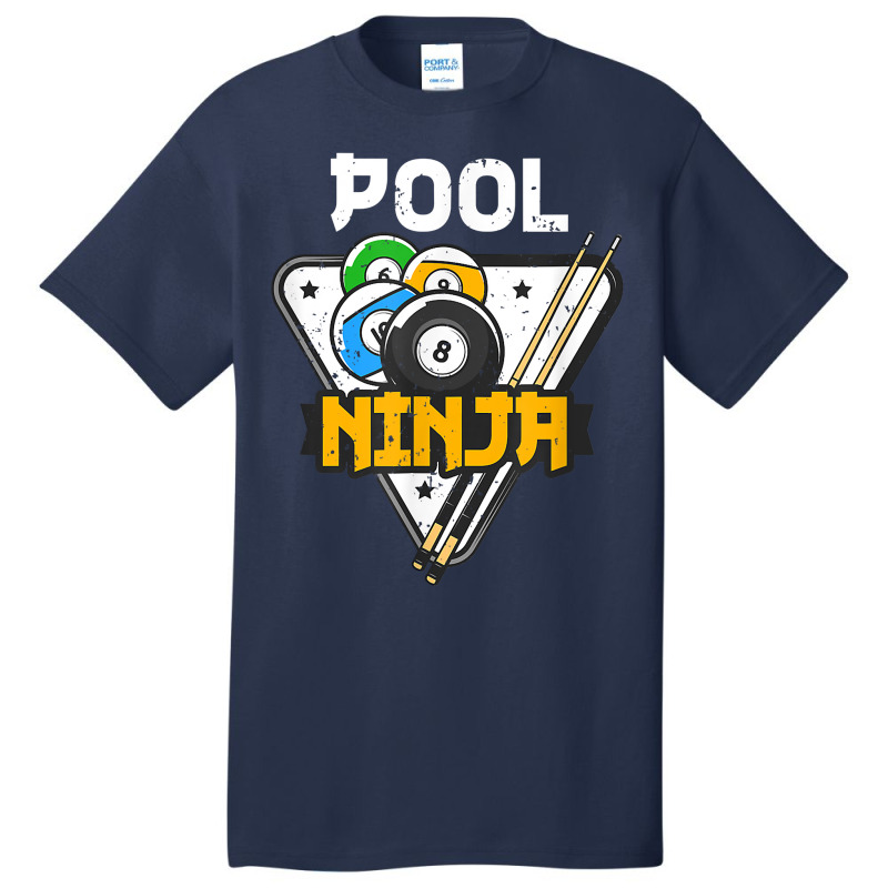 Cute Pocket Billiards Lover Ball Billiard Players Pool Ninja T Shirt Basic T-shirt | Artistshot