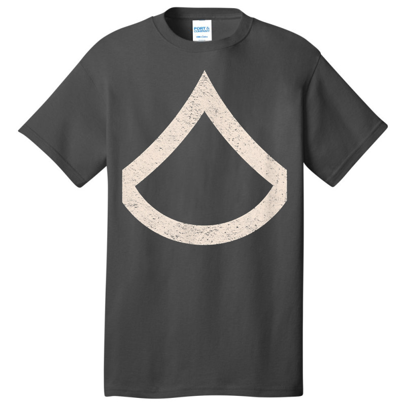 Army Private First Class Pfc Stripes Rank Insignia Patch T Shirt Basic T-shirt by AshleyPenez | Artistshot