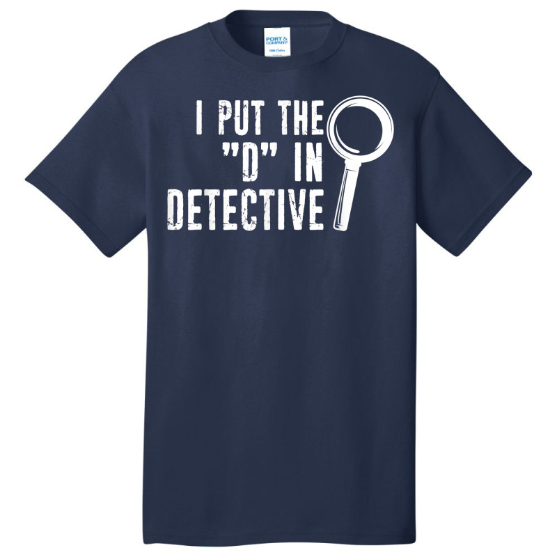 Private Detective Investigator Funny Distressed Typography T Shirt Basic T-shirt by AshleyPenez | Artistshot