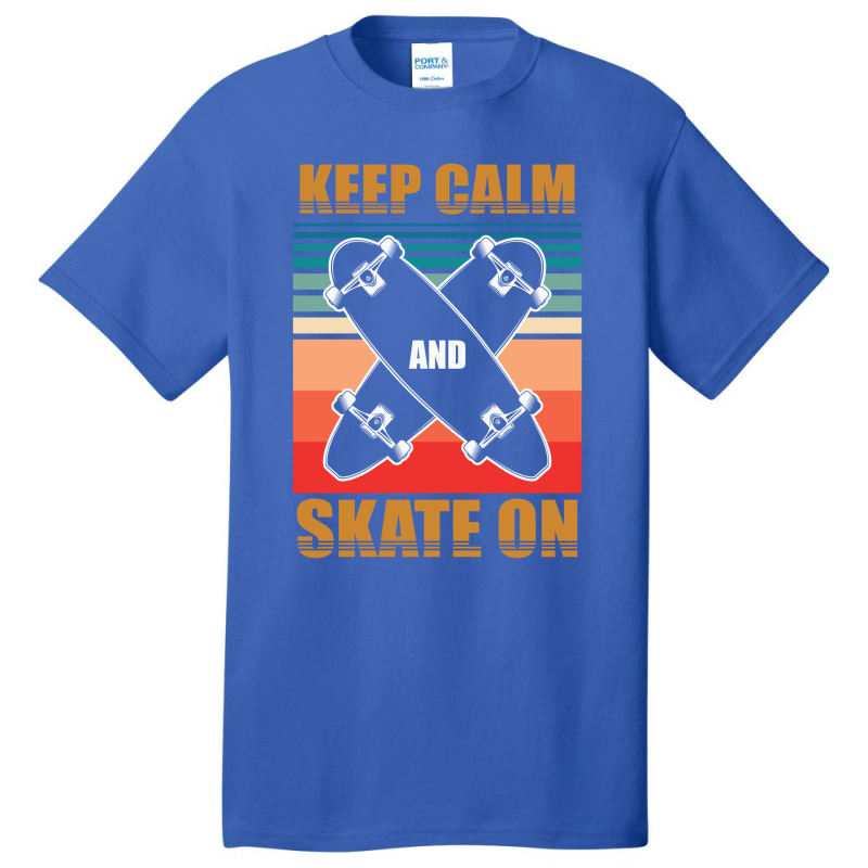 Cool Skateboarding Keep Calm 23418410 Basic T-shirt | Artistshot