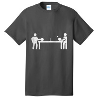 Table Tennis Game Stickman Funny Ping Pong Lover Player Gift T Shirt Basic T-shirt | Artistshot