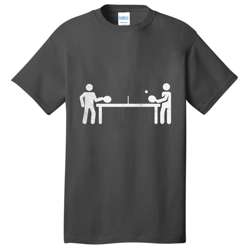 Table Tennis Game Stickman Funny Ping Pong Lover Player Gift T Shirt Basic T-shirt by longduong89 | Artistshot