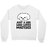 Maltese Puppy Just A Girl Who Loves Malteses Crewneck Sweatshirt | Artistshot