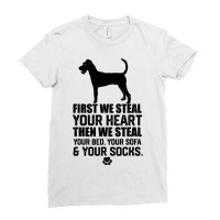 Irish Terrier Dog Steal Your Heart Steal Your Bed  Ladies Fitted T-shirt | Artistshot