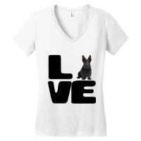 Love My Scottish Terrier Dog Lover Gift Women's V-neck T-shirt | Artistshot