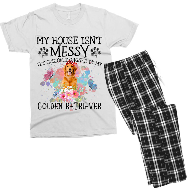 Its Custom Designed By My Golden Retriever Men's T-shirt Pajama Set | Artistshot