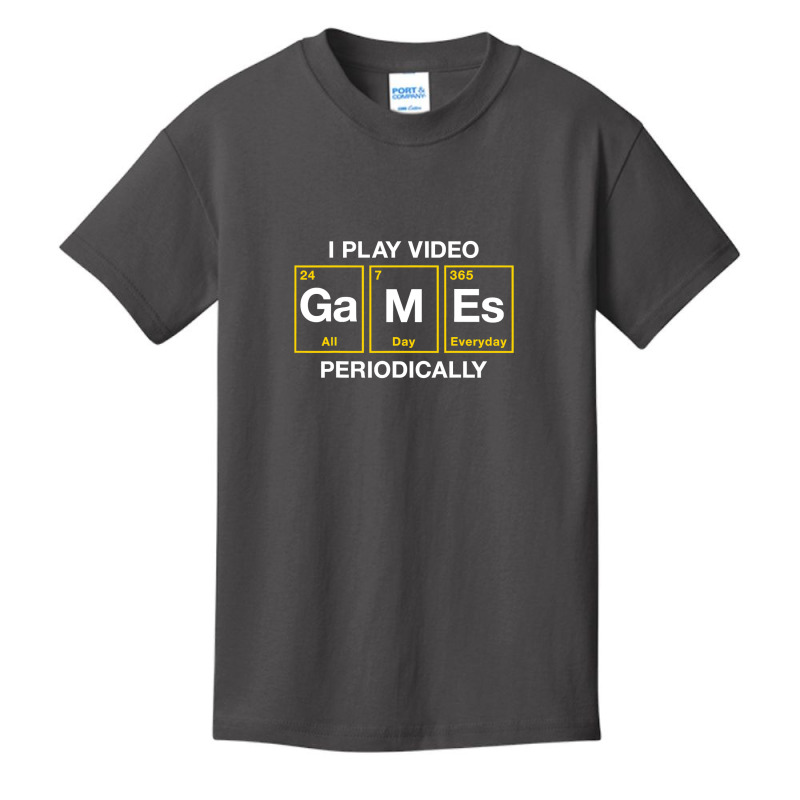 I Play Video Games Periodically Element Blocks Basic Youth T-shirt by thutrang92 | Artistshot