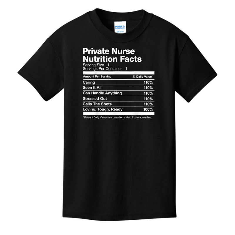 Mens Private Nurse Nutrition Facts Funny T Shirt Basic Youth T-shirt by AshleyPenez | Artistshot