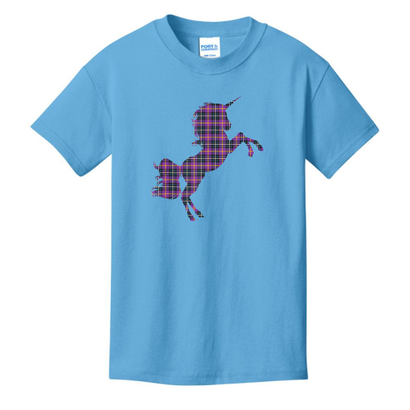 Scotsman Scotland Unicorn Plaid Tartan Day Scottish Unicorn Basic Youth T-shirt by thutrang92 | Artistshot