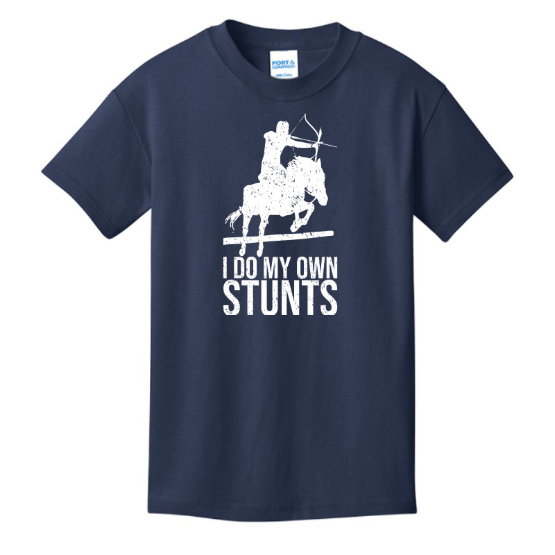 I Do My Own Stunts Shirt Mounted Archery Horse Archer T Shirt Basic Youth T-shirt by longduong89 | Artistshot