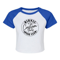 Back Surgery Bionic Custom Parts Spine Club Recovery T Shirt Raglan Crop Top | Artistshot