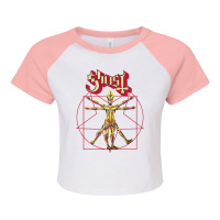 Ghost – Red Popestar Man Premium T Shirt Raglan Crop Top | Artistshot