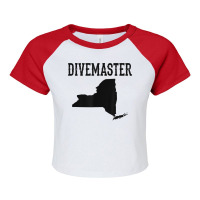 New York Divemaster Scuba Diving Instructor Dive Flag Style T Shirt Raglan Crop Top | Artistshot