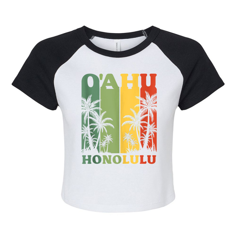 Hawaii Lover Island Palms Oahu Honolulu Hawaiian Tank Top Raglan Crop Top by diles | Artistshot