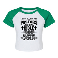 Funny Pastor Appreciation Gift Christian Preacher Men Women T Shirt Raglan Crop Top | Artistshot