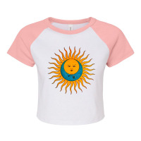 King Crimson Sun Raglan Crop Top | Artistshot