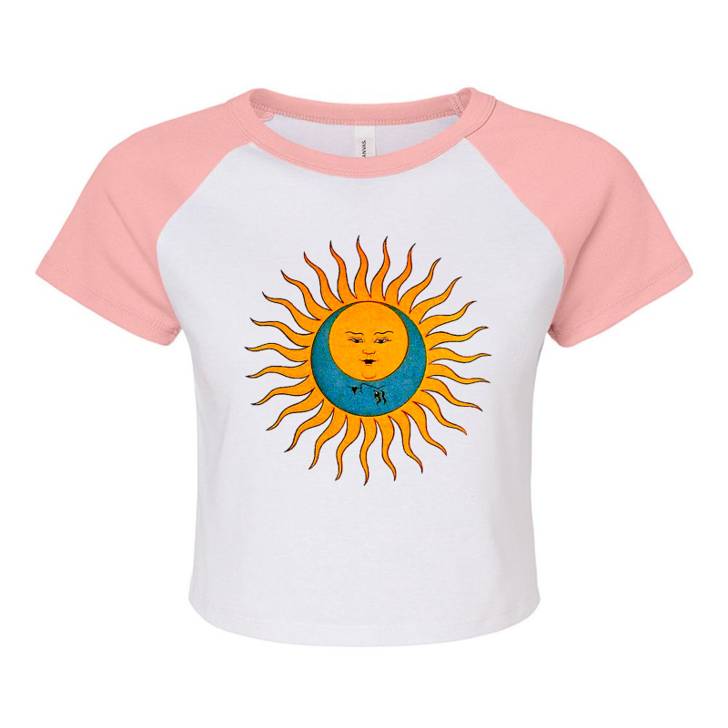 King Crimson Sun Raglan Crop Top by rdach | Artistshot