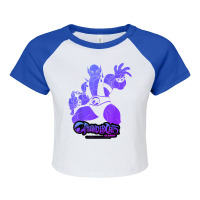 Thundercats Panthro Gradient Portrait T Shirt Raglan Crop Top | Artistshot